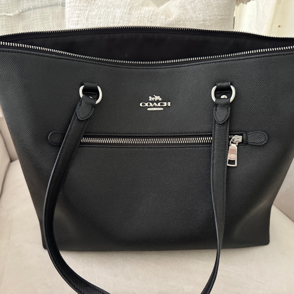 Coach Black Pebbled Leather Tote